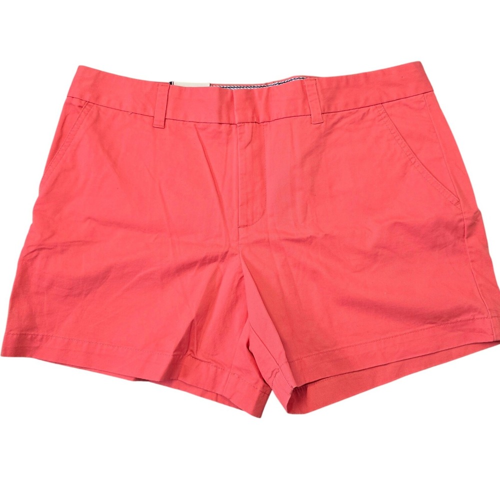 Tommy Hilfiger Womens Shorts Size 12 Coral Pink Chino 5" Inseam NWT
